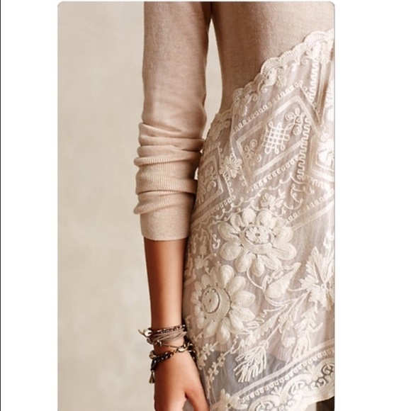 Angel of the North Lace Sweater L - Picture 4 of 10